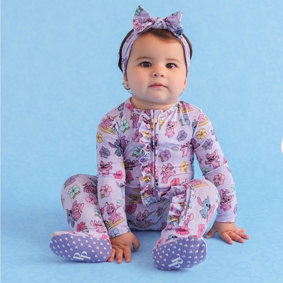 Footie Ruffled Zippered One Piece Disney Tropical Angel - Picture 5 of 5